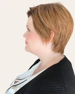 Billie Wig By Envy | Human Hair/Synthetic Blend -Beautique Hair Shop Billie Envy CreamedCoffee Left