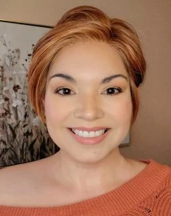 Billie Wig By Envy | Human Hair/Synthetic Blend -Beautique Hair Shop BilliebyEnvyLighterRed1Front