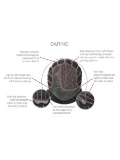 Daring Men's Wig By HIM | Mono Part -Beautique Hair Shop Cap design1
