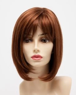 Carley Wig By Envy | Mono Top -Beautique Hair Shop CarleyFront LighterRed