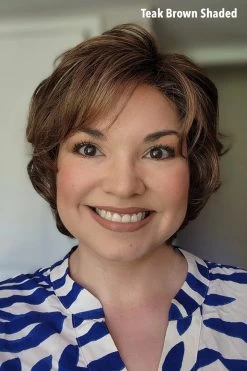 Cesana Wig By Ellen Wille | Mono Part | Synthetic -Beautique Hair Shop CesababyEWTeakBrownShadedFront