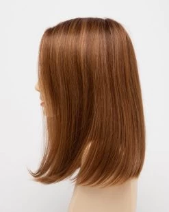 Chelsea Wig By Envy | Mono Top | Human Hair | Synthetic Blend -Beautique Hair Shop ChealseaLeftSide CreamedCoffee