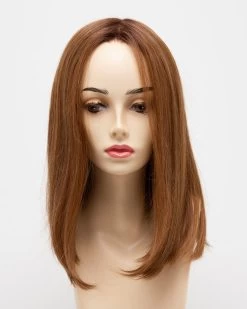 Chelsea Wig By Envy | Mono Top | Human Hair | Synthetic Blend -Beautique Hair Shop ChelseaFront CreamedCoffee