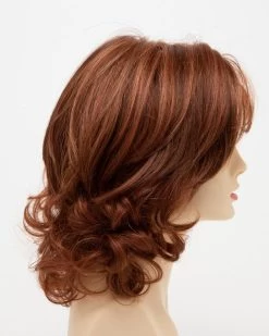 Danielle Wig By Envy | Mono Top | Human Hair | Synthetic Blend -Beautique Hair Shop DanielleRightSide LighterRed