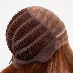 Danielle Wig By Envy | Mono Top | Human Hair | Synthetic Blend -Beautique Hair Shop DanielleSide LighterRed