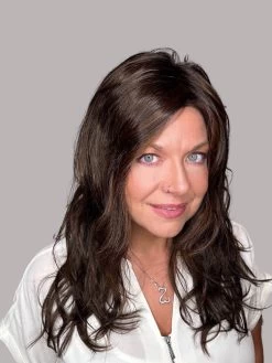 Arrow Wig By Ellen Wille | Mono Part 25 Arrow Wig By Ellen Wille | Mono Part -Beautique Hair Shop ELLENWILLEARROWChocolateRootedFront