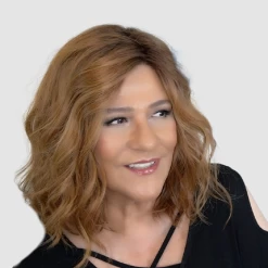 Emma Wig By Envy | Mono Part | Human Hair | Synthetic Blend -Beautique Hair Shop Envy Emma CreamedCoffee EnvyHair 2