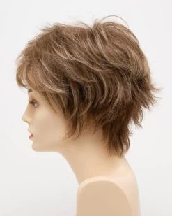 Flame Wig By Envy | Mono Crown | Human Hair | Synthetic Blend -Beautique Hair Shop FlameLeftSide DarkBlonde