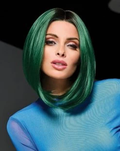 Green IRL Wig By Hairdo | Mono Part -Beautique Hair Shop HD GreenIRL Model2 Front3