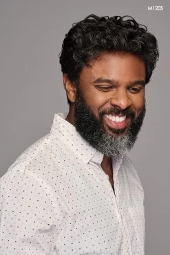 Dignified Men's Wig By HIM | Mono Top -Beautique Hair Shop HIM Dignified Model1 Front2