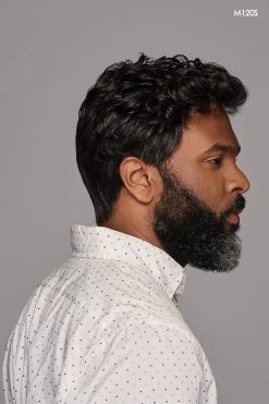 Dignified Men's Wig By HIM | Mono Top -Beautique Hair Shop HIM Dignified Model1 Side1