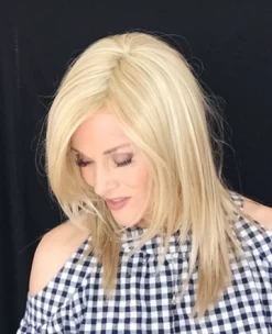 Ava Wig By Envy | Mono Part | Human Hair | Synthetic Blend -Beautique Hair Shop IMG 1312