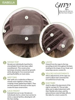 Isabella Wig By Envy | Mono Top | Human Hair | Synthetic Blend -Beautique Hair Shop Isabella