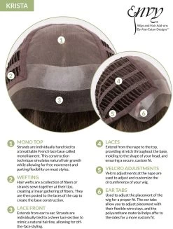 Krista Wig By Envy | Mono Top | Human Hair | Synthetic Blend -Beautique Hair Shop Krista