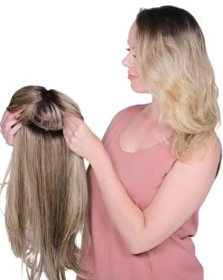 Clearance Topper | Lace Front Mono Top Bangs 19 Topper By BelleTress | Mono Part -Beautique Hair Shop LACEFRONTMONOTOPBANGS19 brownsugarsweetcream4 61db377b 93bb 4b03 a8ac 95d26b50ccf5