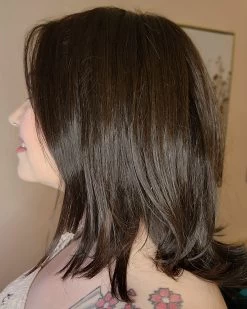 Lisa Wig By Envy | Human Hair/Synthetic Blend -Beautique Hair Shop LisabyEnvyDarkBrownSide