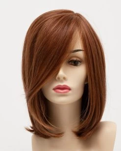 Lynsey Wig By Envy | Mono Top | Human Hair | Synthetic Blend -Beautique Hair Shop LynseyFront LighterRed