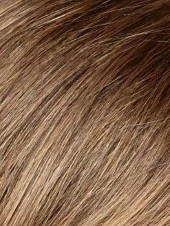 Milan Hair Piece By Noriko | Monofilament -Beautique Hair Shop MARBLE BROWN Medium Brown Evenly Blended with Light Honey Brown