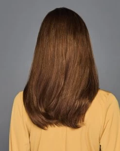 Top Billing 16" Human Hair Topper By Raquel Welch | Mono Top 26 Top Billing 16" Human Hair Topper By Raquel Welch | Mono Top -Beautique Hair Shop RW TopBillingHumanHair16 Model Side3