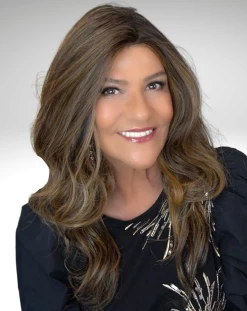 Statement Style Wig By Raquel Welch | Mono Top 27 Statement Style Wig By Raquel Welch | Mono Top -Beautique Hair Shop RWStatementStyleSSHazelnut FRONT