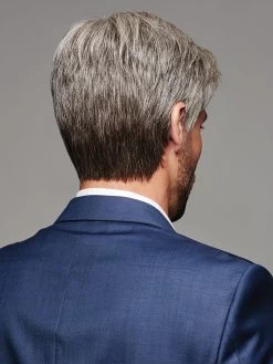 Reserved Men's Wig By HIM | Mono Crown -Beautique Hair Shop Reserved Back