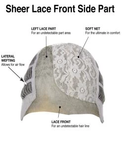 Casual Curls Wig By TressAllure | Mono Part 32 Casual Curls Wig By TressAllure | Mono Part -Beautique Hair Shop Sheer Lace Front Side Part LP Base with callouts