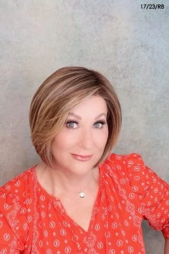 Smooth Cut Bob Wig By TressAllure | Mono Top | Heat-Friendly Synthetic -Beautique Hair Shop SmoothCutbob1723R8TAFrontc