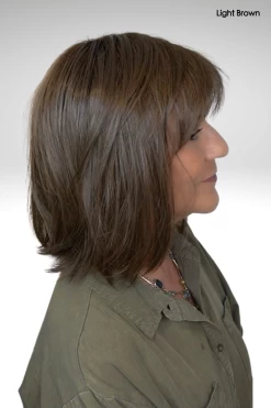 Whisper Wig By Toni Brattin | Heat-Friendly Synthetic | Large Cap -Beautique Hair Shop ToniBrattinWhisperLightBrownSide 55eb73cc aa2f 40f1 b043 027844012a9d