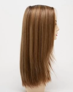 Veronica Wig By Envy | Mono Top | Human Hair | Synthetic Blend -Beautique Hair Shop VeronicaRightSide GoldenNutmeg