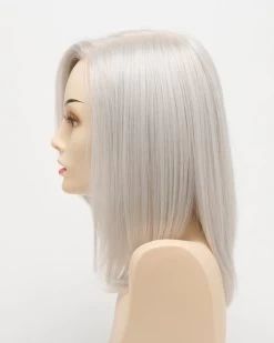 Zoey Wig By Envy | Mono Top | Human Hair | Synthetic Blend -Beautique Hair Shop ZoeyLeftSide LightGrey