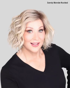 Scala Wig By Ellen Wille | Heat-Friendly Synthetic -Beautique Hair Shop cScalaEWSandyblonderootedfront