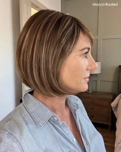 Sing Wig By Ellen Wille | Heat-Friendly Synthetic -Beautique Hair Shop cSingEWMoccarootedside2