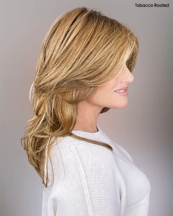 Voice Wig By Ellen Wille | Heat-Friendly Synthetic -Beautique Hair Shop cellenwillevoiceintobaccorooted2