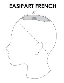 EasiPart Topper French 18" | Remy Human Hair -Beautique Hair Shop easiPart French Coverage 91271521 7666 49f7 852d 780705d6de15