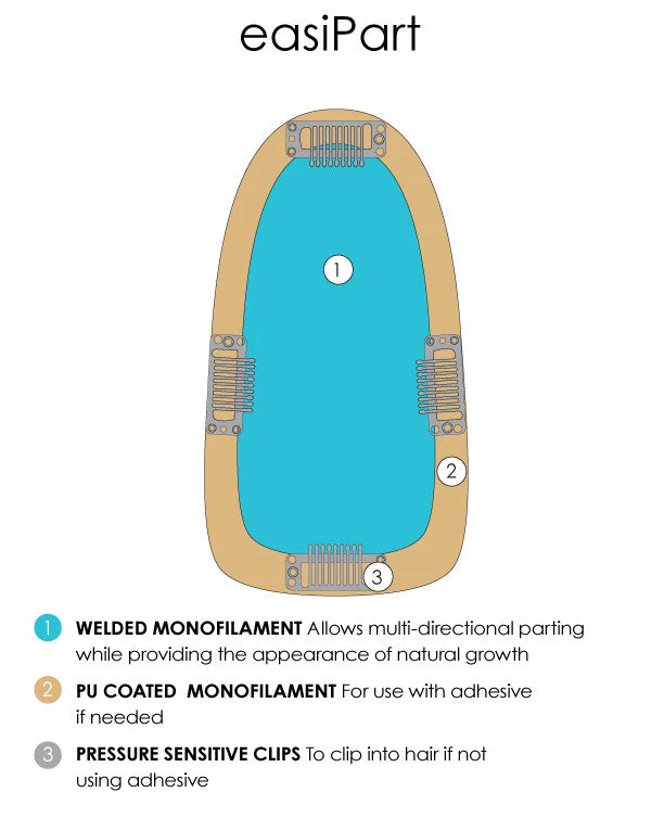 EasiPart Topper 12" | Remy Human Hair | Renau Exclusive 11 EasiPart Topper 12" | Remy Human Hair | Renau Exclusive - Image 9