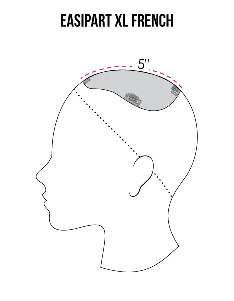 EasiPart XL Topper French 12" | Remy Human Hair 8 EasiPart XL Topper French 12" | Remy Human Hair - Image 6