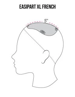 EasiPart XL Topper French 8" | Remy Human Hair -Beautique Hair Shop easiPart French XL coverage 5ca3397f 93d0 41ca 97d9 f9f2ebd0cee5