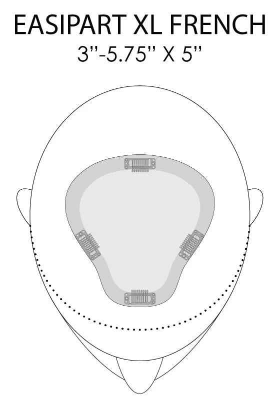 EasiPart XL Topper French 12" | Remy Human Hair 7 EasiPart XL Topper French 12" | Remy Human Hair - Image 5