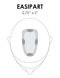 EasiPart Topper 8" | Remy Human Hair -Beautique Hair Shop easipart placement base dimension