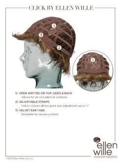 Click Wig By Ellen Wille -Beautique Hair Shop ewclick cap