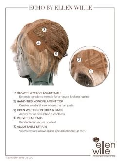 Echo Wig By Ellen Wille | Mono Part -Beautique Hair Shop ewecho 15 lg